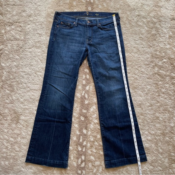 7 For All Mankind B(air) Dojo Mid Rise Flare Jeans In Authentic Fate Size 31 - Picture 6 of 15